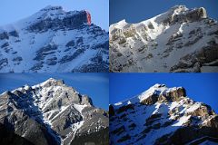 25A Cascade Mountain Shines In The Morning, Afternoon and Evening Sun From Banff In Winter.jpg